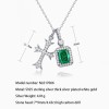 S925 sterling silver necklace with high carbon diamond, fashionable cross pendant, clavicle chain