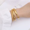 Stainless steel bracelet plated 18k gold diamond hand broken gold retro stacked titanium steel bracelet for women