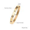 Stainless steel bracelet plated 18k gold diamond hand broken gold retro stacked titanium steel bracelet for women