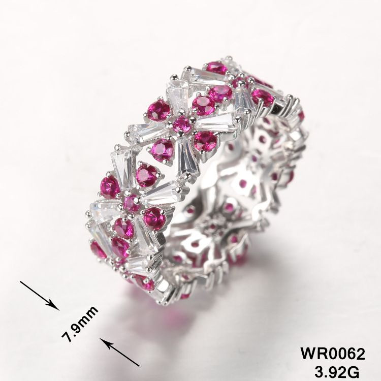 S925 Sterling Silver Fashion Jewelry Open Zircon Ring